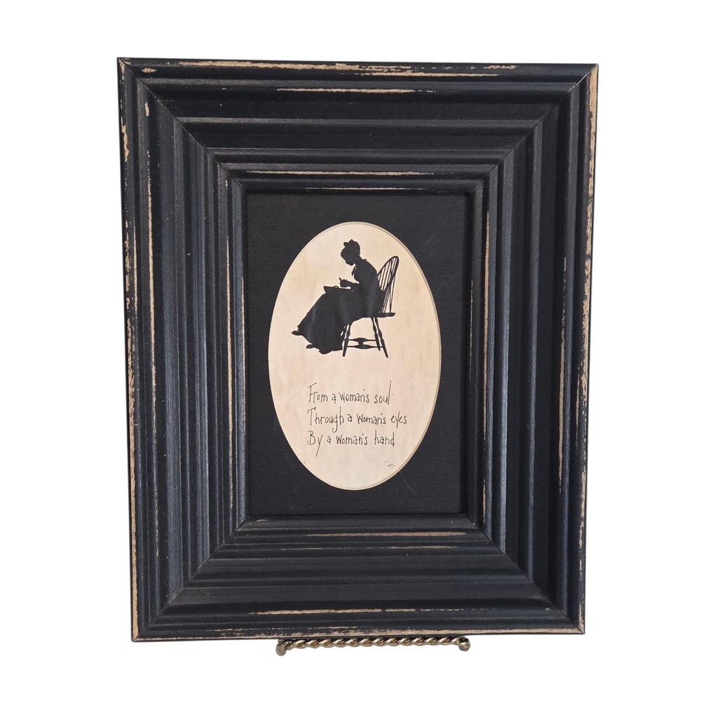 Winslow Homer 1874 Silhouette COURTIN' Art Print Reproduction Framed w/ Verse